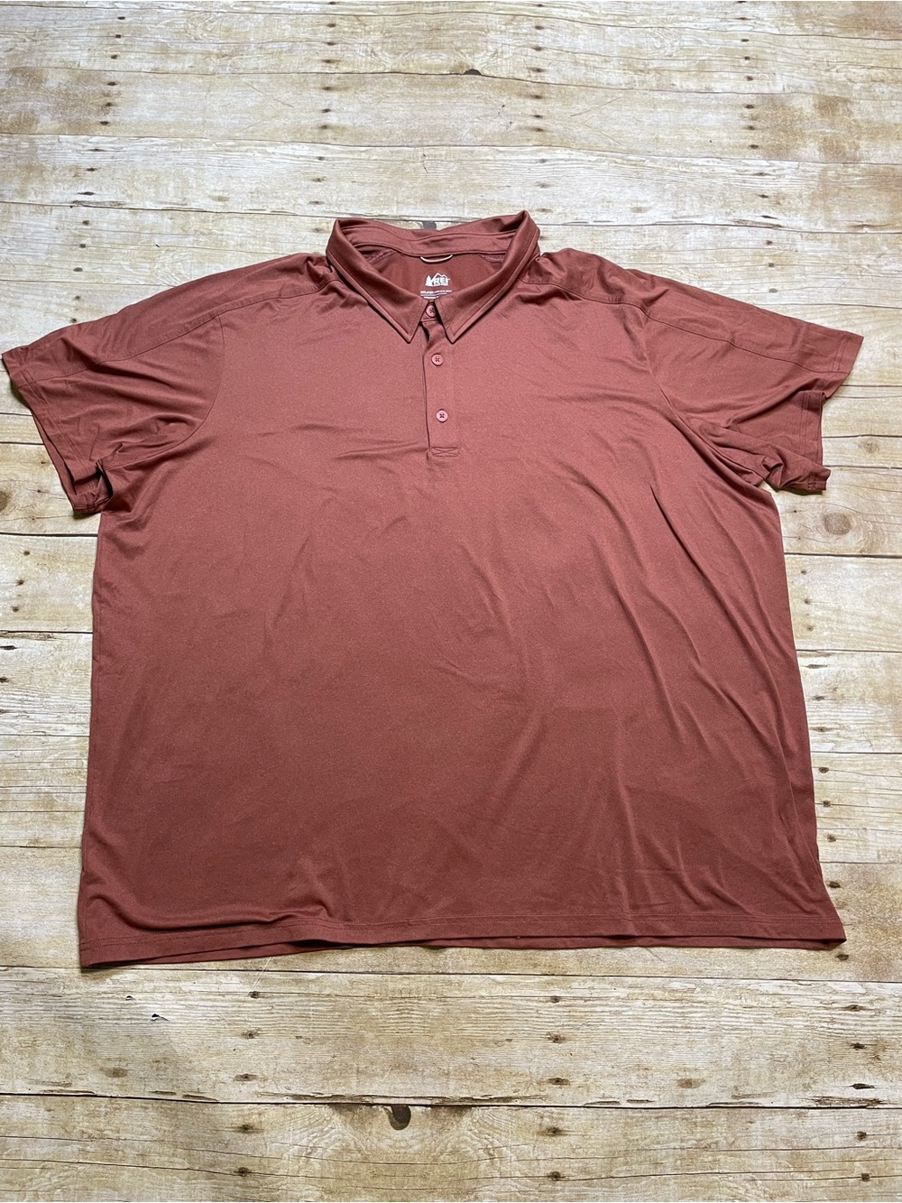 REI Co-Op Men’s Short Sleeve Polo Shirt In Rust Brown